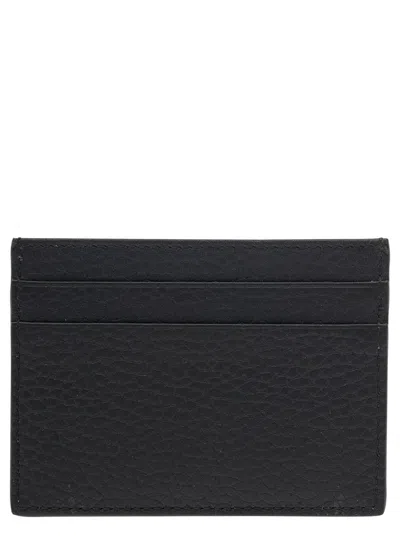 Shop Dolce & Gabbana Black Card-holder With Quilted Logo In Leather Man