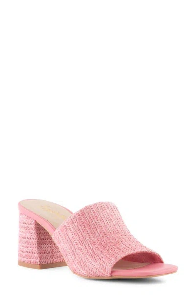 Shop Seychelles Adapt Raffia Slide Sandal In Pink