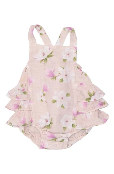 Shop Angel Dear Magnolia Floral Bodysuit In Pink