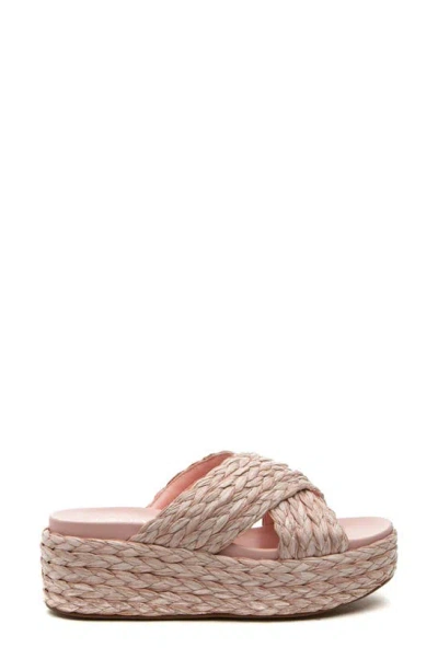 Shop J/slides Nyc Quilla Platform Wedge Slide Sandal In Pink