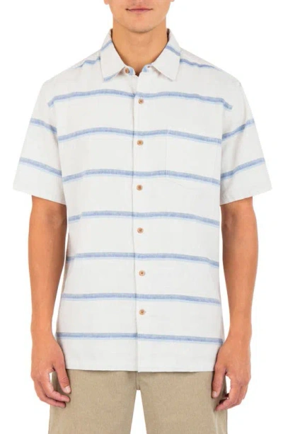 Shop Hurley Rincon Short Sleeve Button-up Shirt In Bone