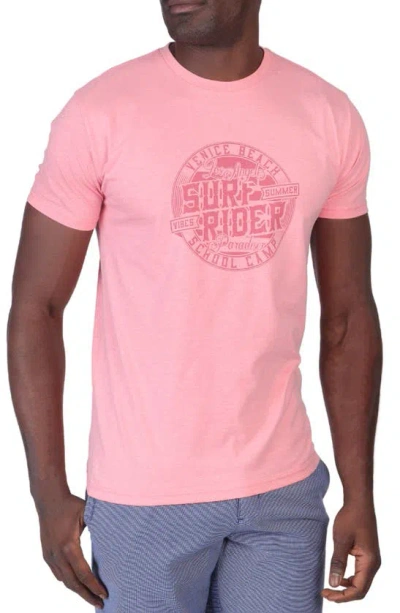 Shop Tailorbyrd Surf Rider Graphic T-shirt In Salmon Pink