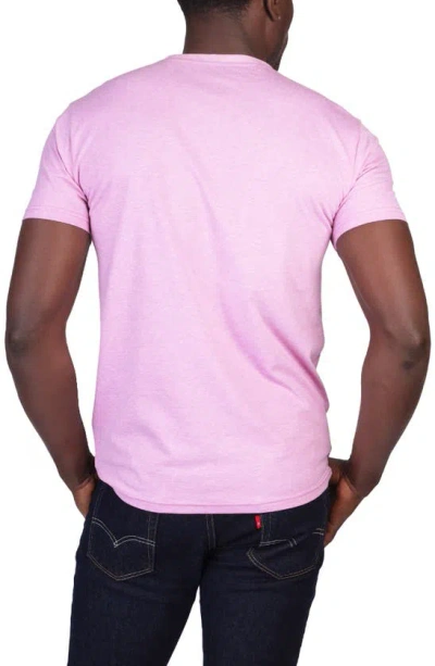 Shop Tailorbyrd Vibrant Crewneck Mélange Cotton Blend T-shirt In Lt. Wisteria