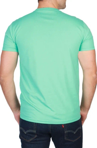 Tailorbyrd Vibrant Crewneck Mélange Cotton Blend T-shirt In Sea Green
