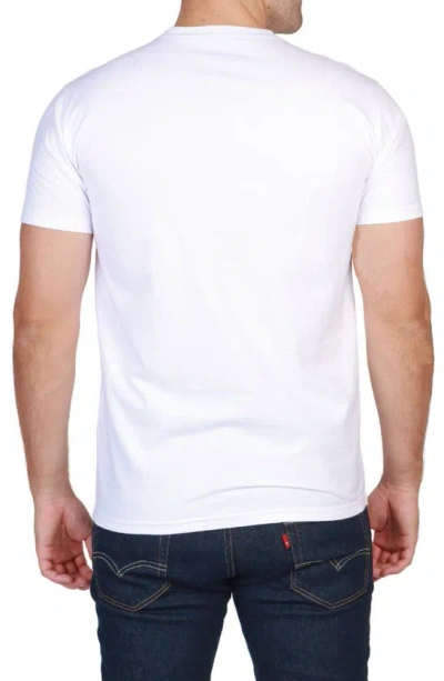 Shop Tailorbyrd Vibrant Crewneck Mélange Cotton Blend T-shirt In White Dove