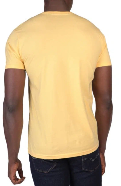 Shop Tailorbyrd Vibrant Crewneck Mélange Cotton Blend T-shirt In Banana Yellow
