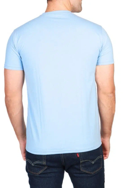 Tailorbyrd Vibrant Crewneck Mélange Cotton Blend T-shirt In Blue Byrd