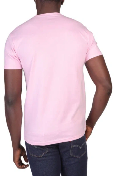 Shop Tailorbyrd Vibrant Crewneck Mélange Cotton Blend T-shirt In Blush Pink