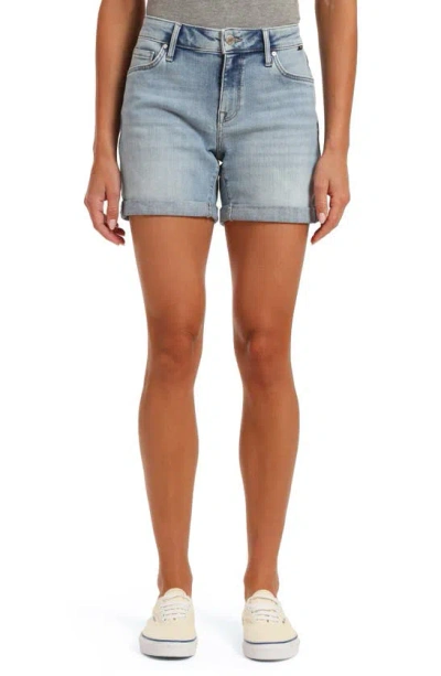 Mavi Jeans Pixie Cuffed Denim Shorts In Light Brushed Organic Blue