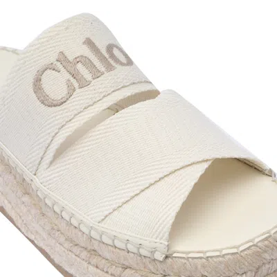 Shop Chloé Chloè Sandals In White