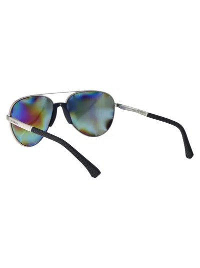 Shop Emporio Armani Sunglasses In 30452v Matte Silver