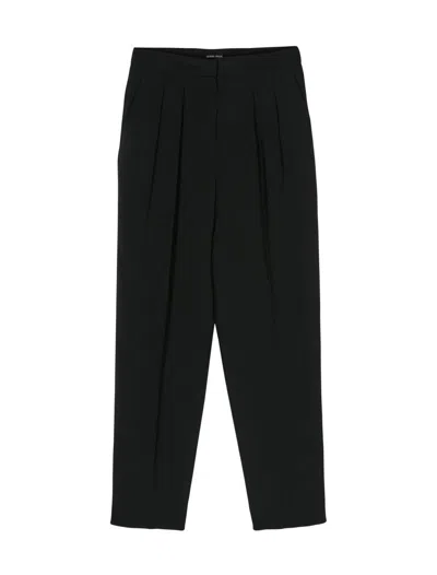 Shop Giorgio Armani Trousers Black