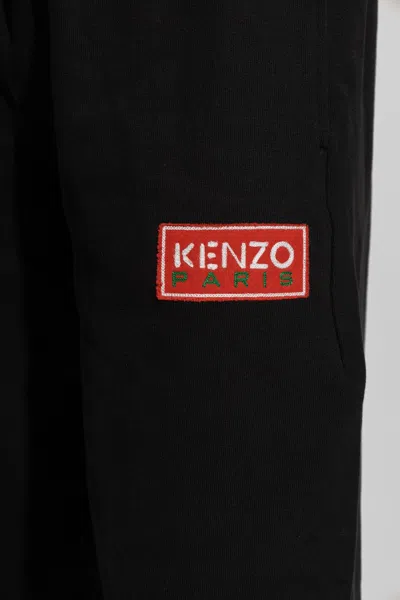 Shop Kenzo Logo Patch Sweatpants In Black