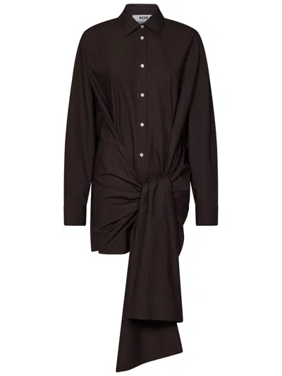 Shop Msgm Shirt In Brown