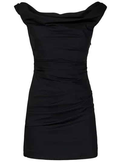 Shop Armarium Delia Mini Dress In Black