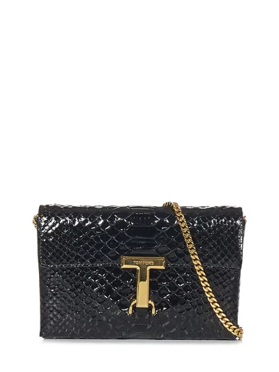 Shop Tom Ford Monarch Mini Shoulder Bag In Black
