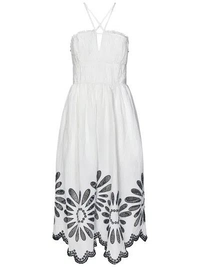 Shop Ulla Johnson Beatrice Midi Dress In White