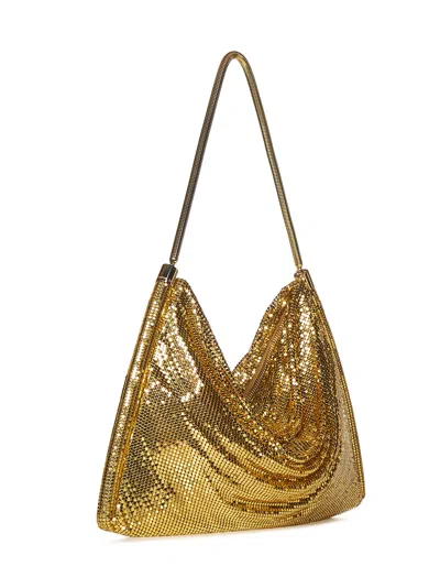 Shop Paco Rabanne Rabanne Pixel Tube Shoulder Bag In Golden