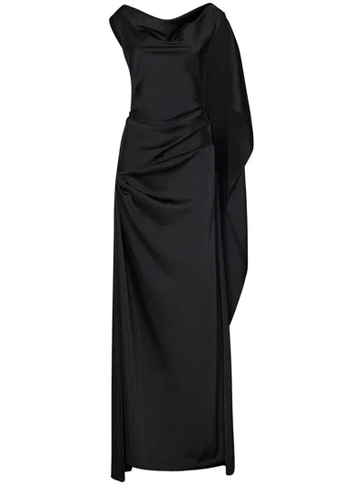 Shop Rhea Costa Long Dress In Black