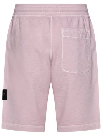 Shop Stone Island Shorts In Pink