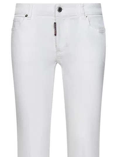 Shop Dsquared2 Bull Dyed Medium Waist Flare Twiggy Jeans In White