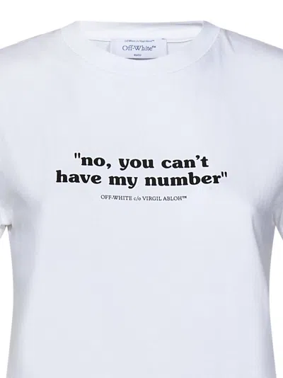 Shop Off-white Quote Number T-shirt
