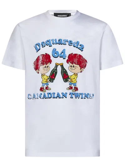 Shop Dsquared2 Canadian Twins Cool Fit T-shirt In White