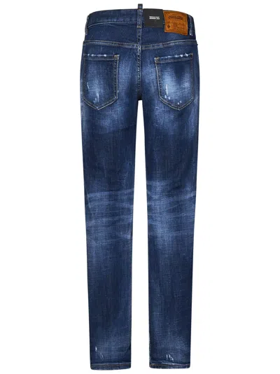 Shop Dsquared2 Medium Waist Jennifer Jeans In Blue