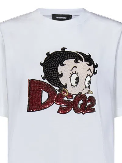 Shop Dsquared2 Betty Boop Easy Fit T-shirt In White