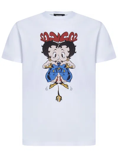 Shop Dsquared2 Betty Boop Cool Fit T-shirt In White