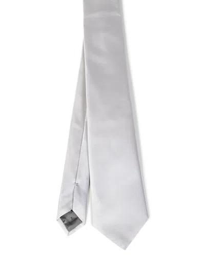 Shop Emporio Armani Tie In White