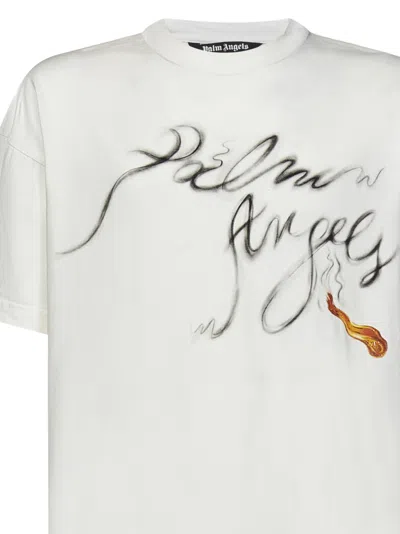 Shop Palm Angels Foggy Pa T-shirt In White