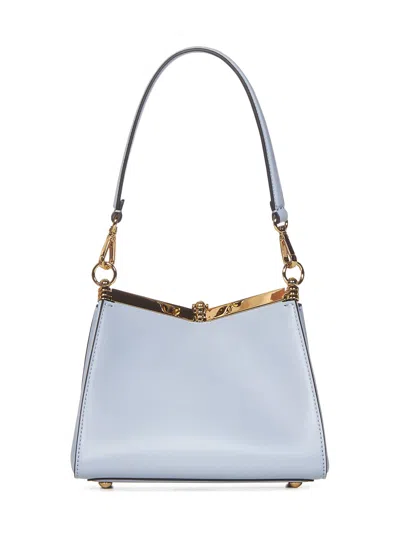 Shop Etro Vela Mini Shoulder Bag In Clear Blue