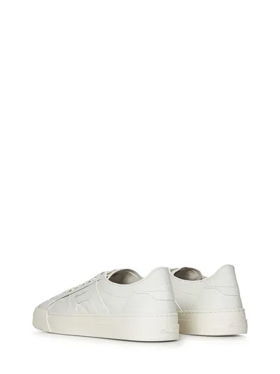 Shop Santoni Double Buckle Sneakers In White