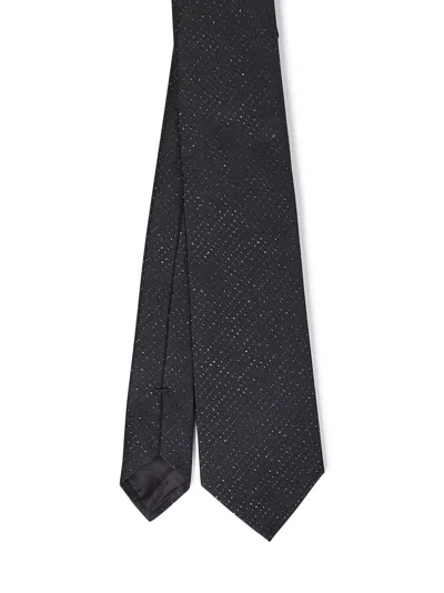 Shop Emporio Armani Tie In Black