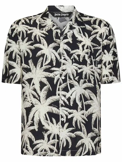Shop Palm Angels Shirt In Nera