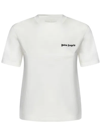 Shop Palm Angels Classic Logo Fitted T-shirt In White