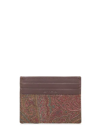 Shop Etro Wallet In Brown