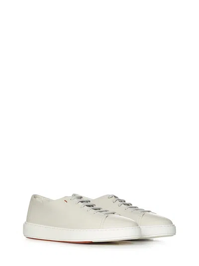 Shop Santoni Sneakers In White