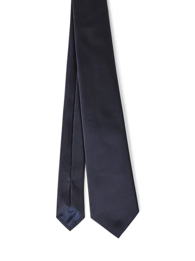 Shop Emporio Armani Tie In Blue