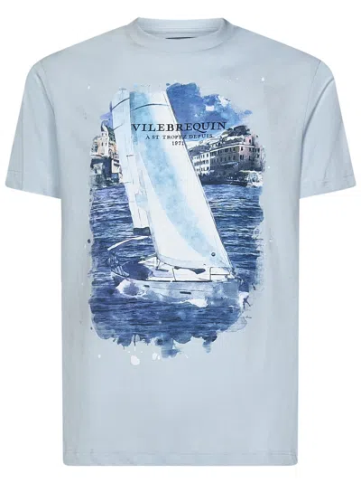 Shop Vilebrequin White Sailing Boat T-shirt In Clear Blue