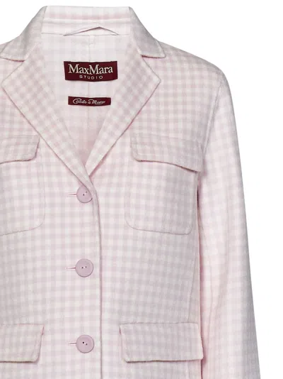 Shop Max Mara Maxmara Studio Visir Blazer In Pink