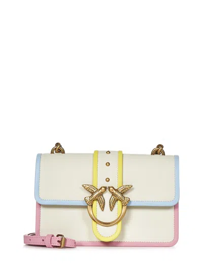 Shop Pinko Mini Love Bag One Shoulder Bag In White