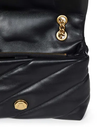 Shop Pinko Classic Love Bag Puff Maxi Quilt Shoulder Bag In Black