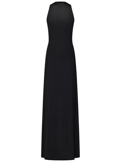 Shop Coperni Cut-out Triangle Long Dress In Black