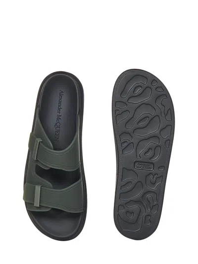 Shop Alexander Mcqueen Hybrid Sandals In Green