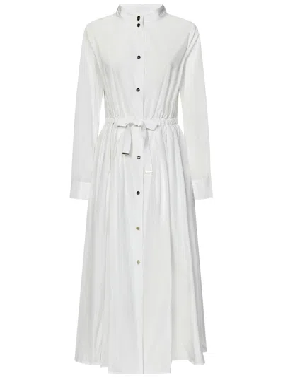 Shop Herno Midi Dress In White