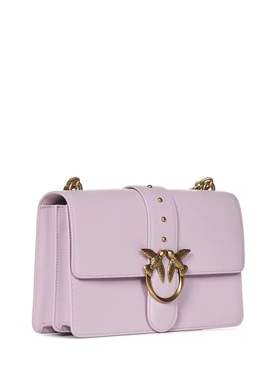 Shop Pinko Classic Love Bag One Simply Shoulder Bag In Purple