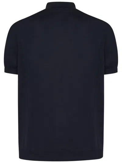 Shop Drumohr Polo Shirt In Blue