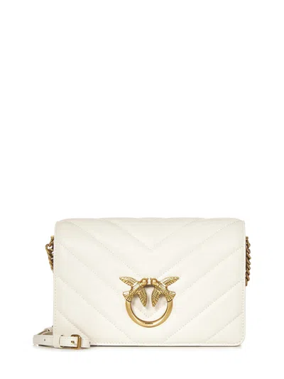 Shop Pinko Classic Love Bag Click Big Chevron Shoulder Bag In White